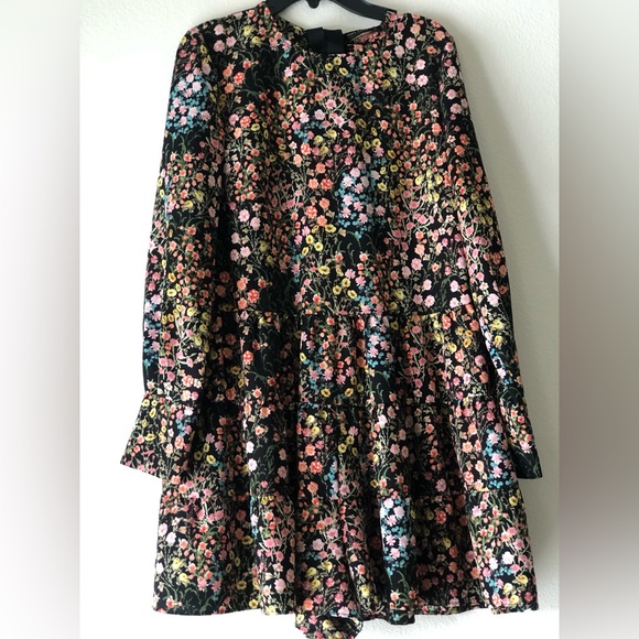 Floral Zara romper/ dress SZ SMALL ribbon tie closure New w/out tag - Picture 1 of 4